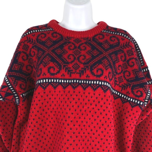 Dale Of Norway Womens Sweater Medium Wool Fair Isle Ski Crewneck Nordic FS-1109 - Picture 3 of 6